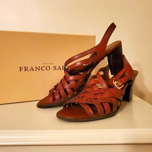 Franco Sarto lovely brown leather heels